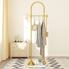 TIEOU Metal Gold Coat Rack, Freestanding Entryway Stand, Hat Coat