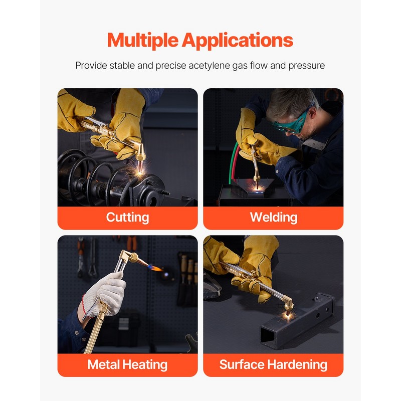 Oxygen Acetylene Torch Kit 14PCS Gas Welding Cutting Set &