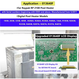 2025 New 𝑼𝒑𝒈𝒓𝒂𝒅𝒆 013640F LCD Display Pool Stat Kit for Raypak RP 2100 Pool Heater Digital Pool Heater Models 185B 265B 335B 405B, Fits Circuit Board 013464F, for 601944 PC Board, RAY013640F