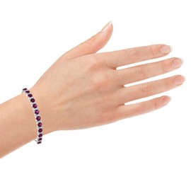 Beyond Brilliance Sterling Silver Round Cut Lab Created Ruby and White Sapphire Bolo Bracelet for Women |Fashion Jewelry for Her| Gift Box Included