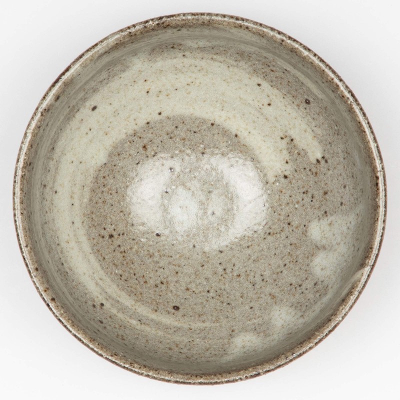 Shigaraki Ware MR-3-3491 Hechimon Rice Bowl, Small, Ash Brush, 4.5