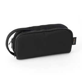 Midori 41784006 Pencil Case, 2-Way Pouch, Pen Pouch, Cordura, Black