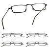 GUD Reading Glasses 5 Pairs Lightweight Rectangular Readers Women Men