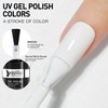 beautilux White Gel Nail Polish, 1Pcs White Color Gel Polish