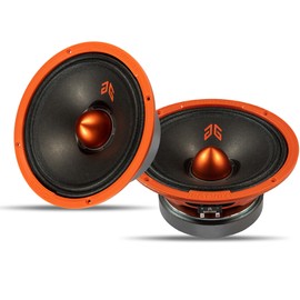 Guooreat MX80E2 Loudspeaker 8 Inch Midrange 640 Watts 4 Ohms Orange Bullet, Premium Quality Audio Door Speakers for Car or Truck Stereo Sound System, Orange (2 Speakers)