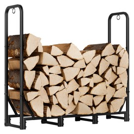 Idzo 48in Firewood Rack, 1100lbs Load Capacity, Solid Steel High Capacity, Anti-Rust & Weather-Resistant Wood Holder for Indoor Outdoor