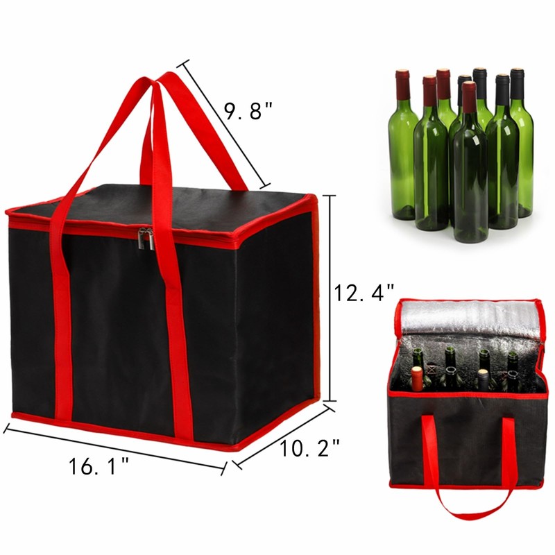 Cididu 4 Pack Insulated Reusable Grocery Shopping Bags, X-Large Cooler