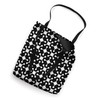 White Black Molecule Dot Minimalist Galaxy Spaceship Pattern Tote Bag