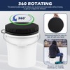 NINEFOX 5 Gallon Bucket Seat, 360-Degree Swivel Seat Cushion with