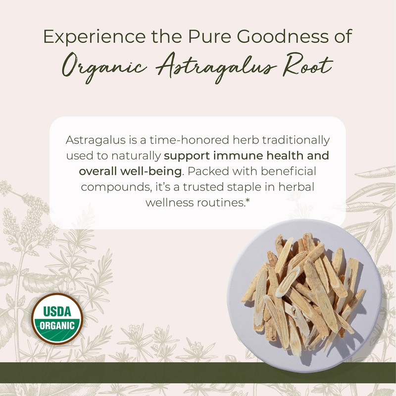 Starwest Botanicals Organic Astragalus Root Sliced - Dried Herb for
