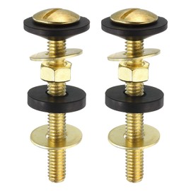 sourcing map 2Pcs Universal Toilet Tank to Bowl Screws Kit, Carbon Steel Heavy Duty Toilet Bolts with Lock Nuts and Gaskets for Bathroom Toilet Repair and Fastening
