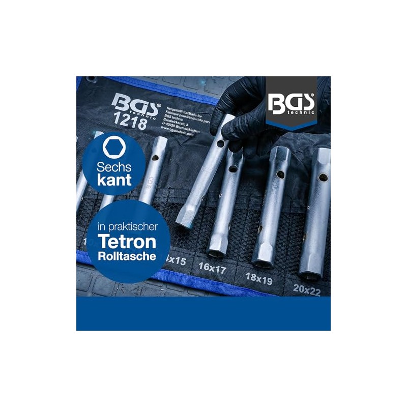 BGS technic 1218 - Juego de llaves de tubo (8