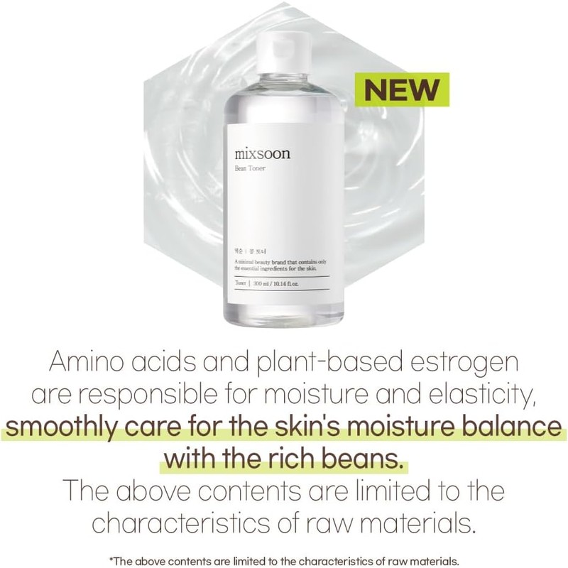 MIXSOON - Bean Toner – Tónico Facial Hidratante con Extracto