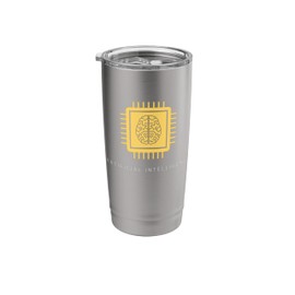 AI Artificial Intelligence Brain Computer Chip Technology Stainless Steel Insulated Tumbler