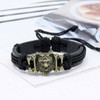 Wolf Bracelet for Men Punk Wolf Bracelet Boys Wolf Braided