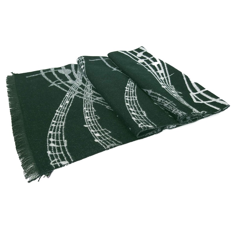 GFM® Music Notes UNISEX Scarf - Black - (MU-Unisex- KLSFD)