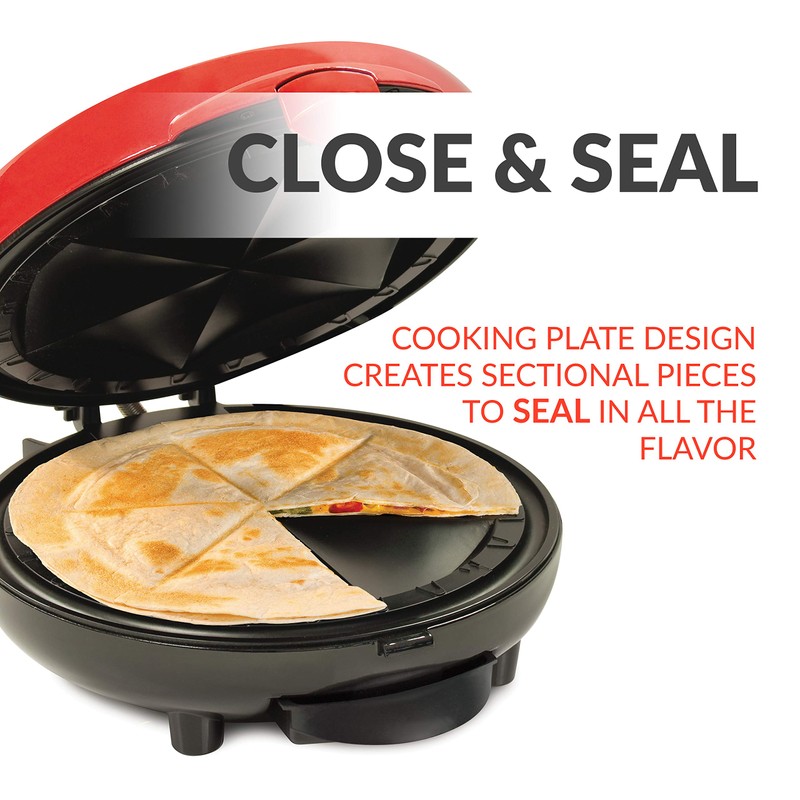 Nostalgia Taco Tuesday Deluxe 8-Inch 6-Wedge Electric Quesadilla Maker with