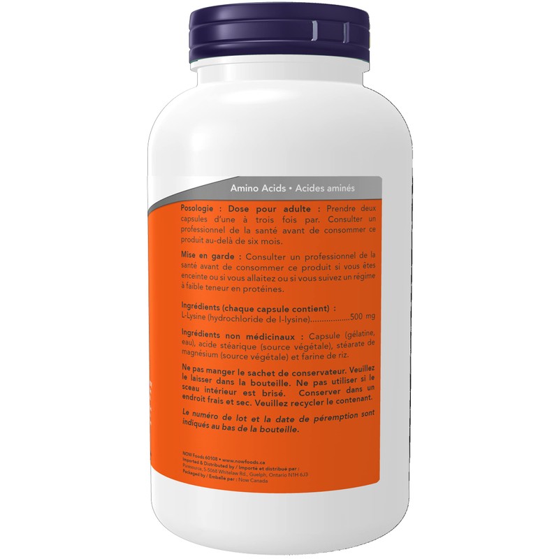 NOW - L-Lysine 500mg 250 Capsules