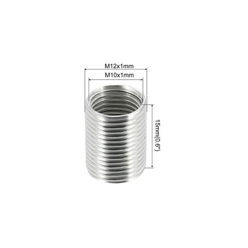 sourcing map Thread Reducing Nuts Insert M12 x 1 mm
