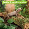Apatal Reptile Climbing Branch Decor with Leaves 2 Pcs Resin