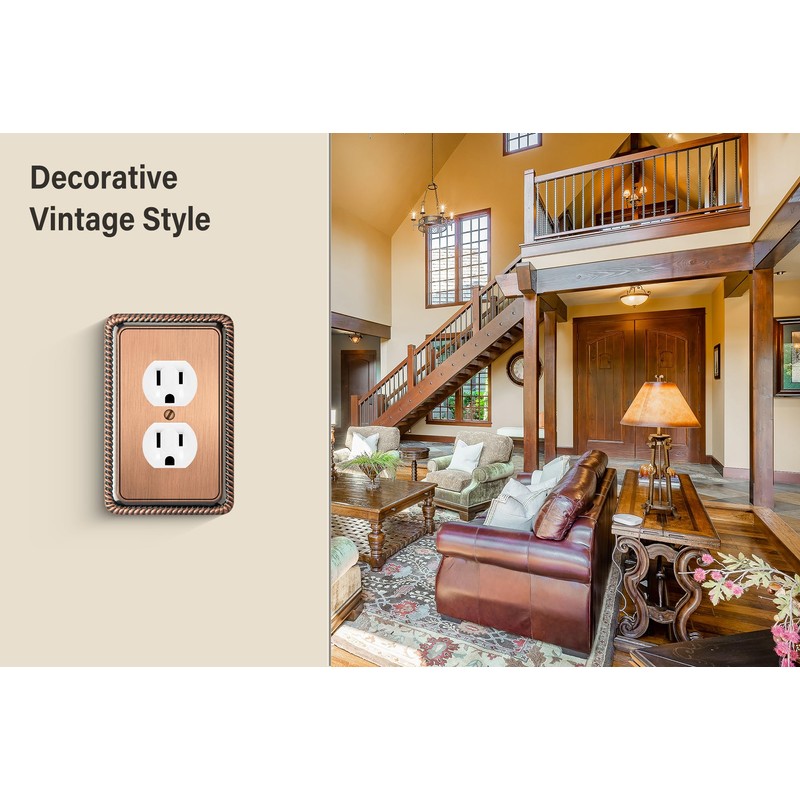 Henne Bery Rope Edge Decorative Wall Plate Switch Plate Outlet