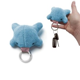 Agromusk Cute Frog Keychain,Kawaii Frog Plush Keychain,Blue Frog Purse Bag Charms Funny Frog Decor Car Keys Gifts (Blue)