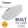 HammerHead Showers® Solid Metal 8 Inch Rainfall Shower Head –