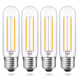 AIELIT Vintage T10/T30 LED Bulb 25 Watt Equivalent, Warm White 2700K, 200 Lumens, E26 Base, 2W Dimmable Led Tubular Bulbs, Classic Filament Edison Bulb for Pendant Lights Chandelier, 4-Pack
