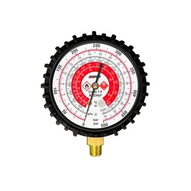 HCPRO G80H4YF High Side Replacement Gauge HFO-R1234YF ºF/ºC PSI-Bar-kPa 3-1/8 Inch Gauge (High)