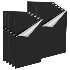 ZOFUN Pack of 10 Black Acrylic Glass Panels, A5, 2 mm, Black Acrylic Plates, Plexiglass Panels, Acrylic Panels with Protective Film, Acrylic Plastic Plate for Signs, DIY, Display, Painting