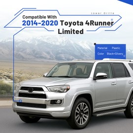 JMTAAT Lower Grille Compatible with 2014-2020 Toyota 4Runner Limited Front Bumper Grill Black+Silvery Chrome Replacement for 5270135010 TO1036151
