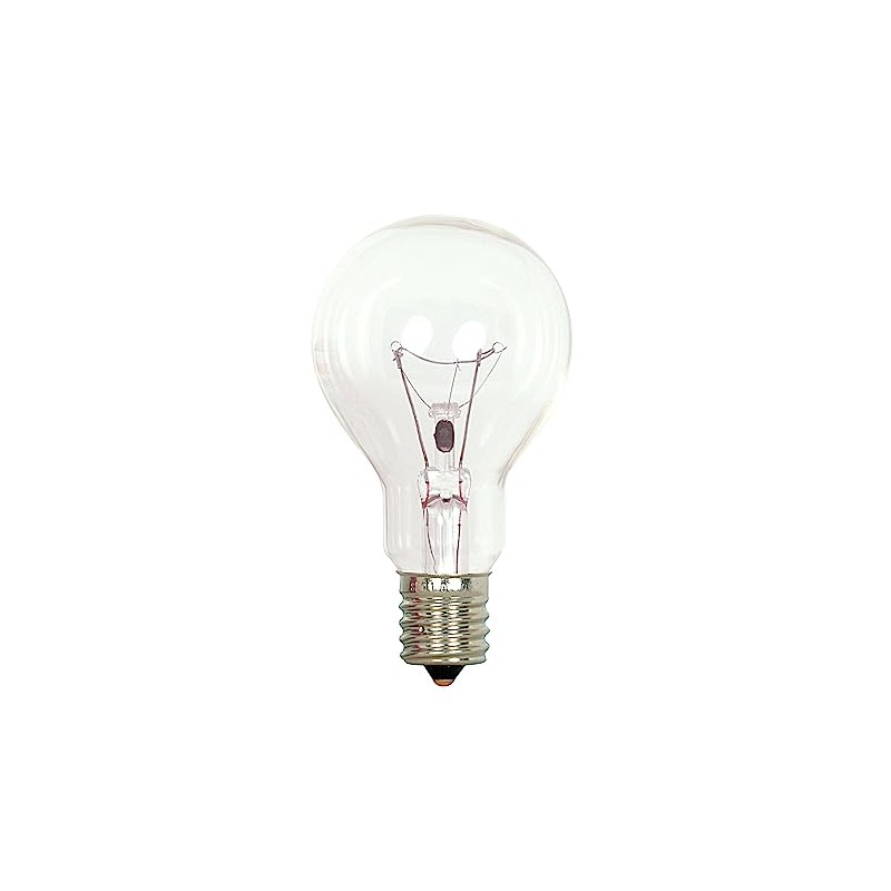 Satco S2744 120V Intermediate Base 40-Watt A15 Light Bulb, Clear