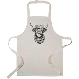 Azeeda 'Highland Cow with Daisy Crown' Kid’s Cooking Apron (AP00085510)