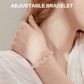 GROVBLE Pack of 4 Friendship Bracelets, Friendship Bracelet, Butterfly, BFF Bracelets for 2, Adjustable Strand, Bracelet for Good Friends, 2