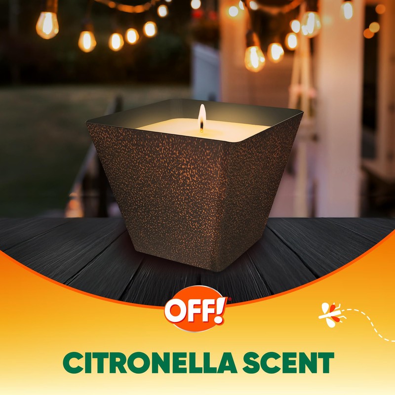 OFF! Scented Citronella Candle, 18 oz, 1 CT, Backyard Outdoor
