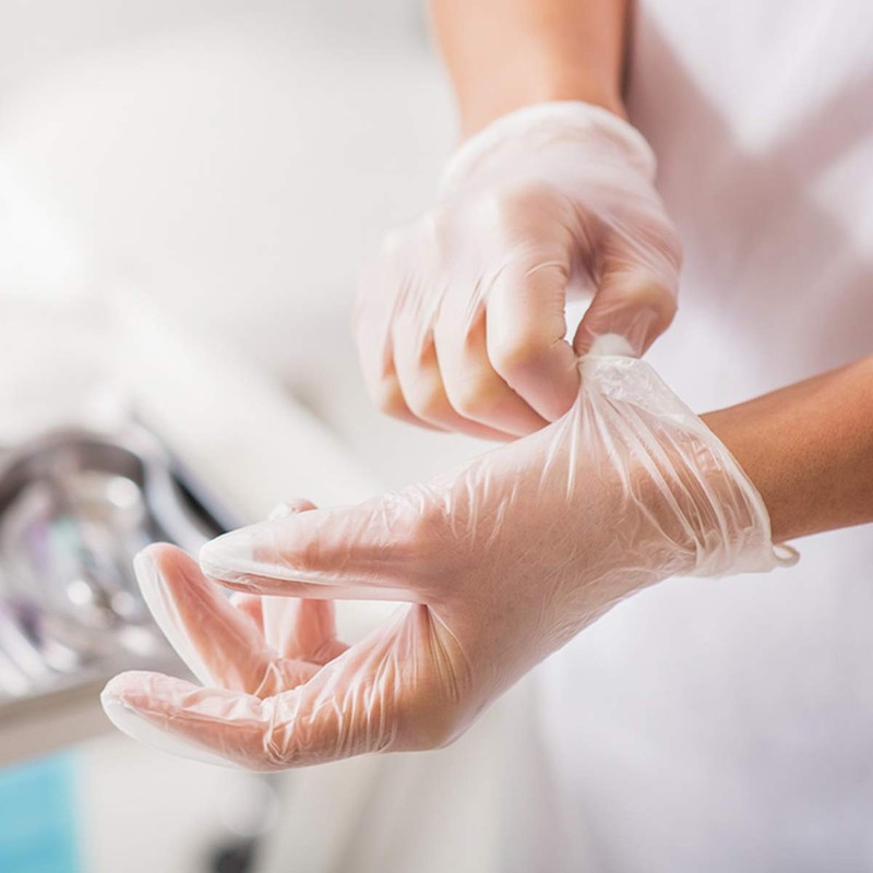Disposable Vinyl Gloves, Clear Disposable Gloves, Powder Free, Latex Free