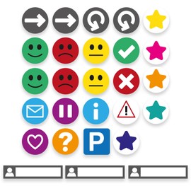 Magstick Whiteboard Accessories Magnets I 27 Pieces I DIN A4 Sheet I Magnetic Board, Whiteboard, Notice Board I mag286