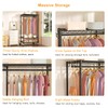 FUTASSI P6 Rolling Clothes Rack Heavy Duty, Clothing Racks for