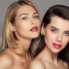 JUSTJANDM 12 Pairs Multi Gemstone Stud Earrings Gold Plated Stainless