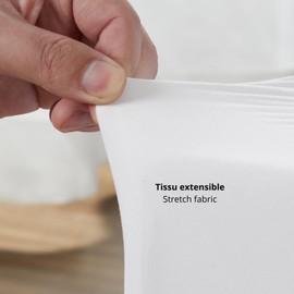 DAHLICA Bed Cover 90 x 200 cm White - Soft and Stretchy Fabric - Flawless Appearance