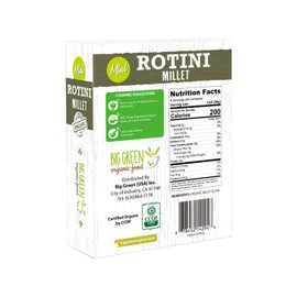 Big Green Organic Food - Organic Mini Millet Rotini Pasta, Gluten-Free, Non-GMO, Vegan, Plant-Based, Kids' Favorite, 8.8 oz (1 Box)
