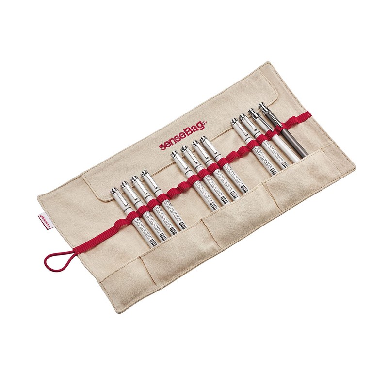 senseBag Rollmäppchen Eco creme, nachhaltige praktische Mappe aus 100% recyceltem