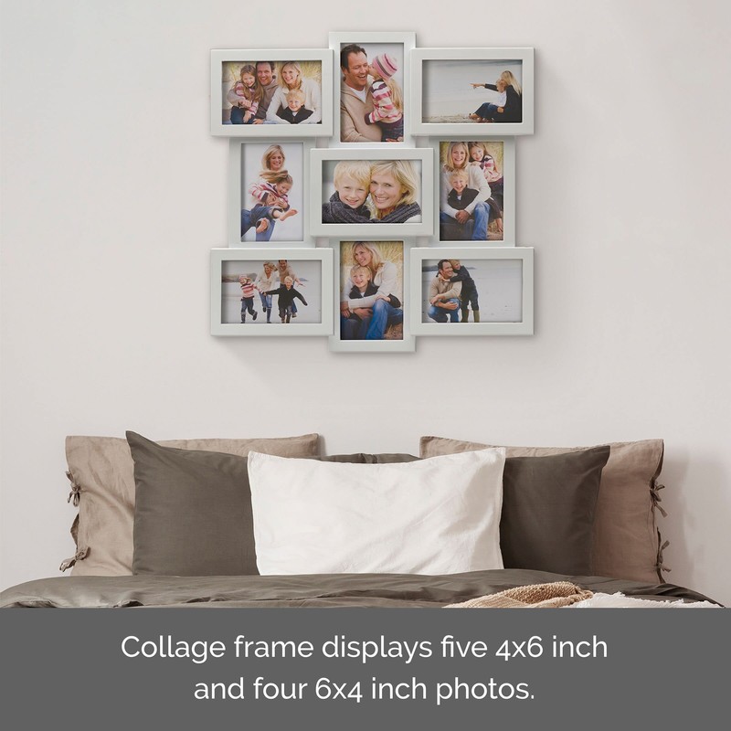Melannco 18 x 18 Inch 9 Opening Photo Collage Frame,