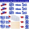 24Pcs Red and Blue 2025 Graduation Centerpiece Sticks, Graduation Party