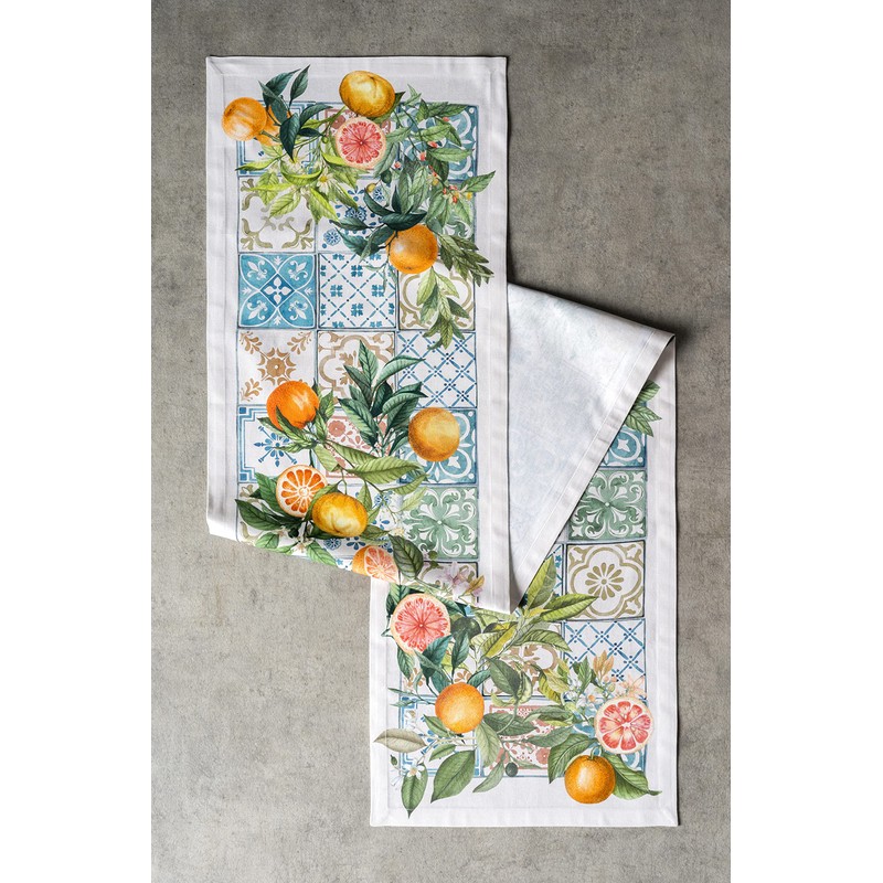 Maison d' Hermine Spring/Summer Table Runner, 100% Cotton, Decorative, Washable