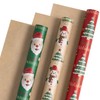 RUSPEPA Christmas Kraft Wrapping Paper Roll - Mini Roll -