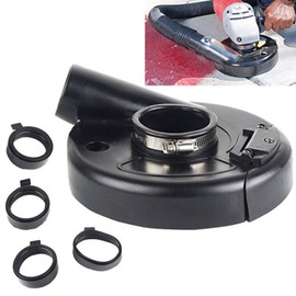 DDBESSIC Angle Grinder Dust Shroud 7 Inch Dustless Vacuum Universal Surface Cover with 4pcs Locating Ring,for Concrete Stone Granite