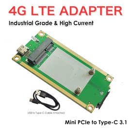 EXVIST 4G LTE Industrial Mini PCIe to USB Adapter Industrial Dongle W/SIM Card Slot Compatible W/WWAN/LTE 3G/4G Mini PCIe Module Like Quectel EC25-AF EG25-G etc. for Quick Network Connection