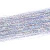 47 Inch Hair Tinsel 220 Silver Sparkling Highlights Synthetic Hair