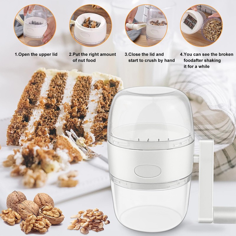 GZLCEU Manual Nut Mill, Small Nut Mill with Hand Crank